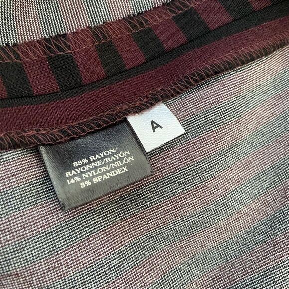 LOFT NWT Burgundy and Black Striped Pencil Skirt - Size 16T - Picture 10 of 13